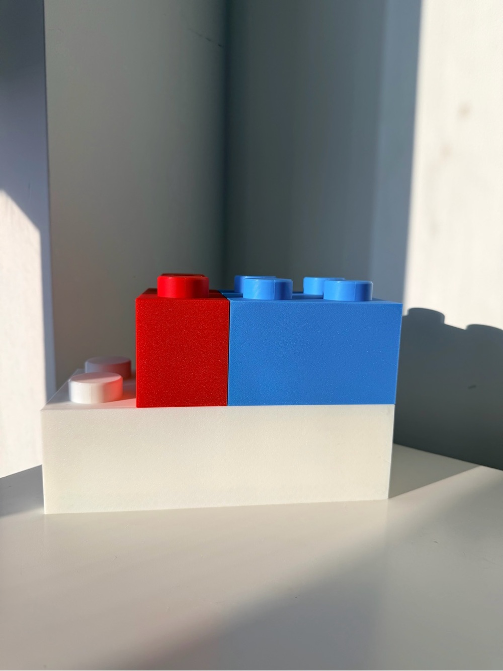 Modular LEGO Style Desk Organizer Drawers Color Block Storage Set - Picture 9 of 9